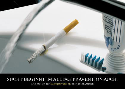 Kampagne Sucht im Alltag I Zigaretten I Plakat A2