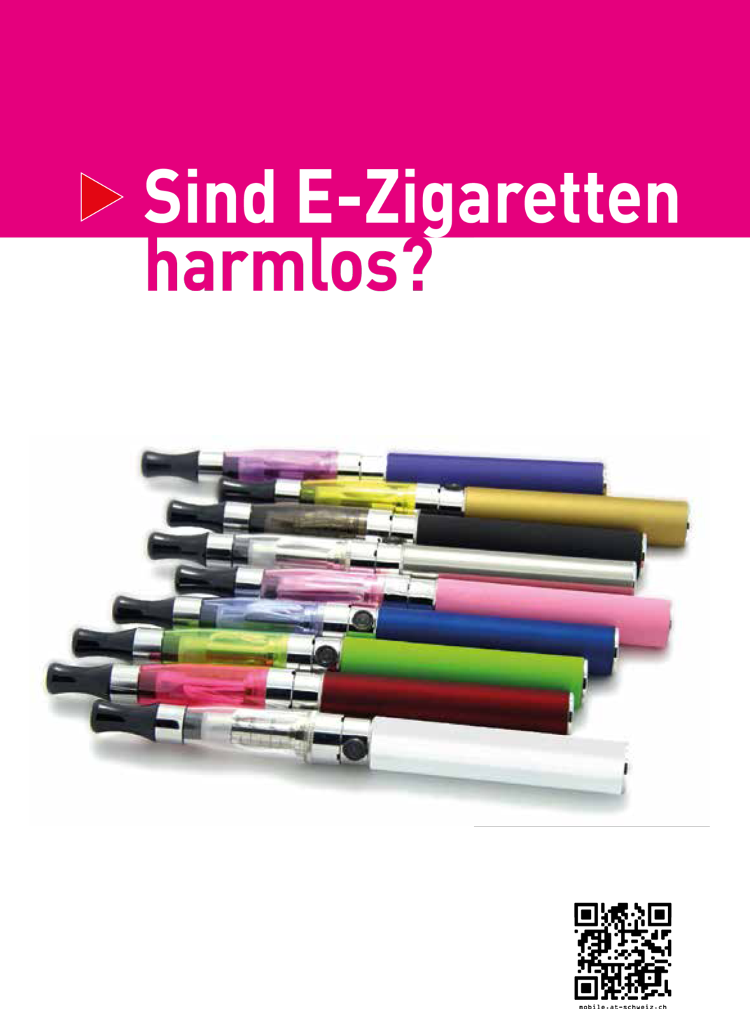 Flyer E-Zigaretten AT Schweiz